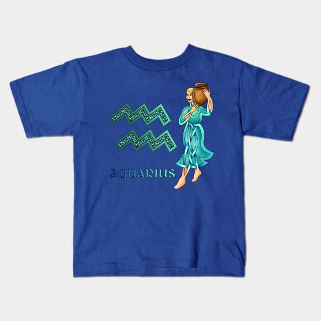 Aquarius Kids T-Shirt by KnotYourWorld4